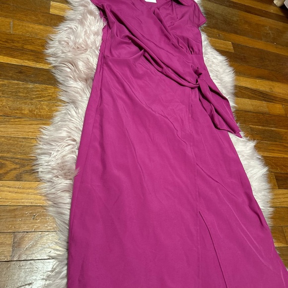 Sunny Day Fuchsia Wrap Dress - Picture 10 of 11